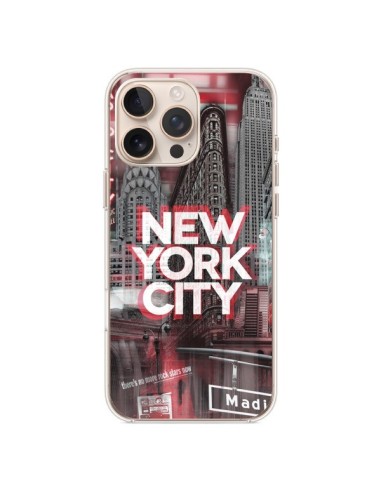 Coque iPhone 16 Pro Max New York City Rouge - Javier Martinez