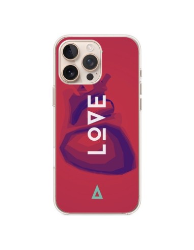 Coque iPhone 16 Pro Max Love Coeur Triangle Amour - Javier Martinez