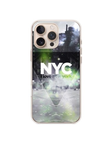 Coque iPhone 16 Pro Max I Love New York City Vert - Javier Martinez