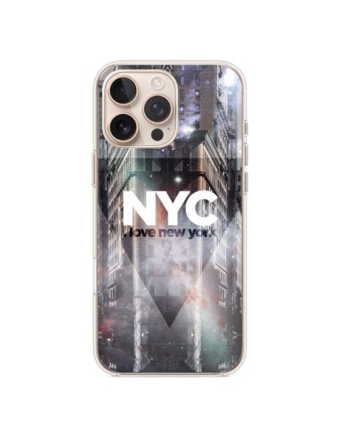 Coque iPhone 16 Pro Max I Love New York City Violet - Javier Martinez