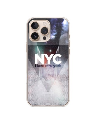 Coque iPhone 16 Pro Max I Love New York City Bleu - Javier Martinez