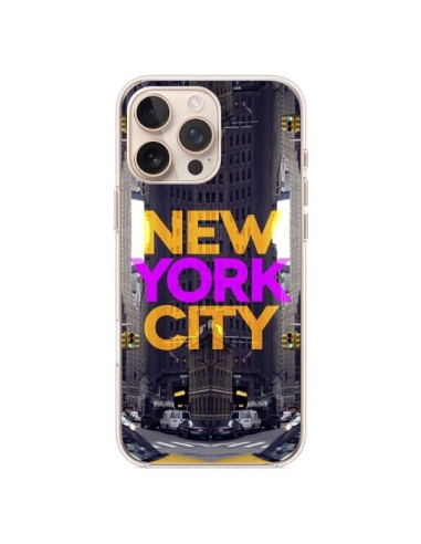 Coque iPhone 16 Pro Max New York City Orange Violet - Javier Martinez