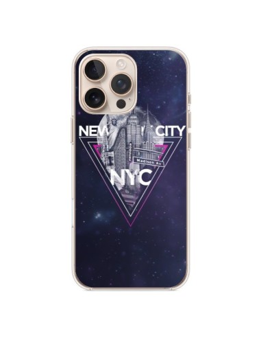 Coque iPhone 16 Pro Max New York City Triangle Rose - Javier Martinez