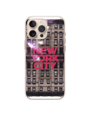 Coque iPhone 16 Pro Max New York City Buildings Rouge - Javier Martinez