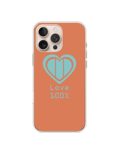 Coque iPhone 16 Pro Max Love 100% Coeur Amour - Julien Martinez