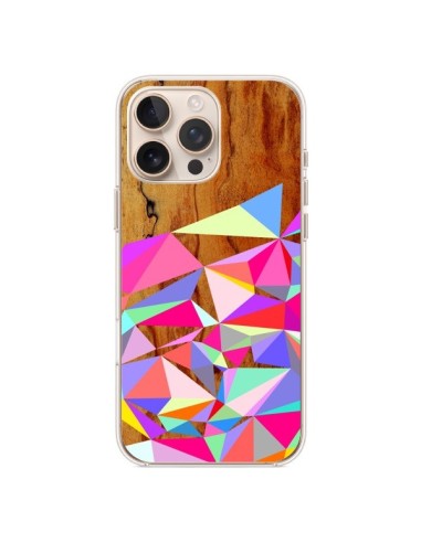 Coque iPhone 16 Pro Max Wooden Multi Geo Bois Azteque Aztec Tribal - Jenny Mhairi