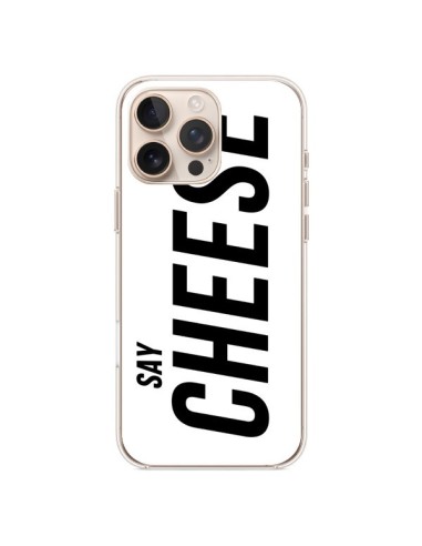 Coque iPhone 16 Pro Max Say Cheese Smile Blanc - Jonathan Perez