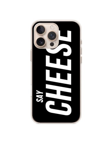 Coque iPhone 16 Pro Max Say Cheese Smile Noir - Jonathan Perez