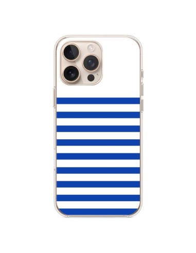 Coque iPhone 16 Pro Max Mariniere Bleu - Jonathan Perez