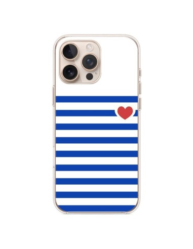 Coque iPhone 16 Pro Max Mariniere Coeur - Jonathan Perez