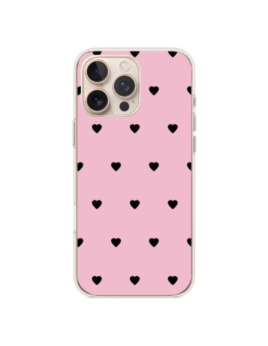 Coque iPhone 16 Pro Max Coeurs Roses - Jonathan Perez