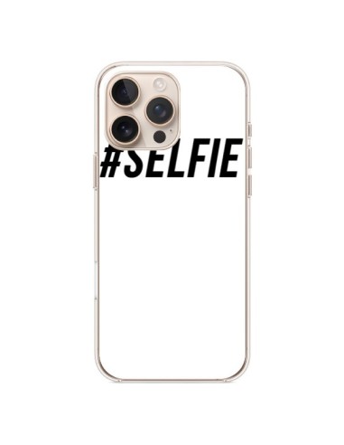 Coque iPhone 16 Pro Max Hashtag Selfie Noir Vertical - Jonathan Perez