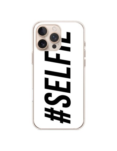 Coque iPhone 16 Pro Max Hashtag Selfie Blanc Horizontal - Jonathan Perez