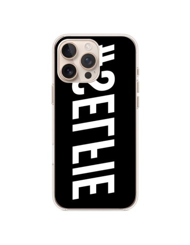 Coque iPhone 16 Pro Max Hashtag Selfie Blanc Inversé Horizontal - Jonathan Perez