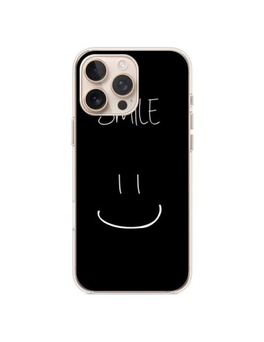 Coque iPhone 16 Pro Max Smile Souriez Noir - Jonathan Perez