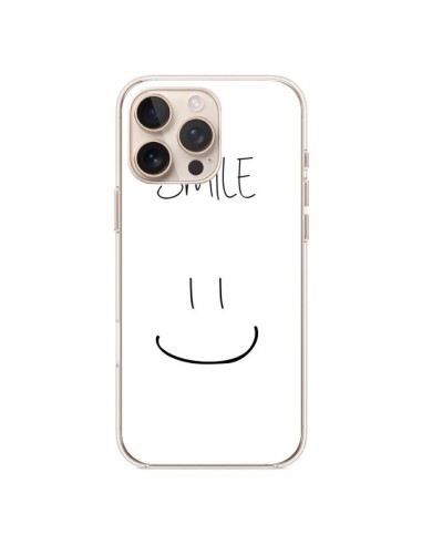 Coque iPhone 16 Pro Max Smile Souriez en Blanc - Jonathan Perez