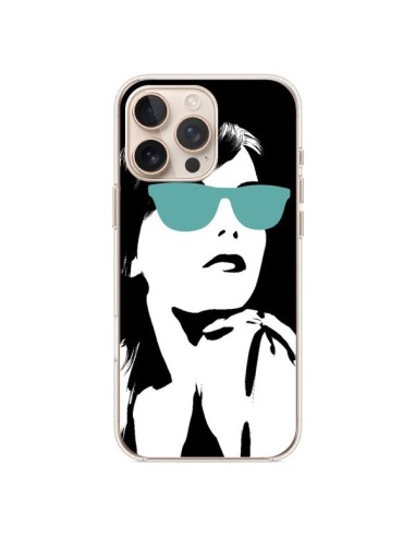 Coque iPhone 16 Pro Max Fille Lunettes Bleues - Jonathan Perez