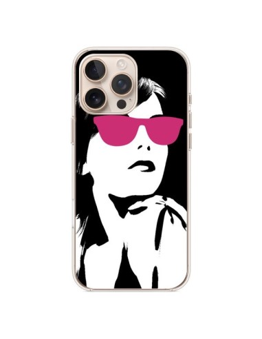 Coque iPhone 16 Pro Max Fille Lunettes Roses - Jonathan Perez