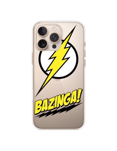 Coque iPhone 16 Pro Max Bazinga Sheldon The Big Bang Thoery Transparente - Jonathan Perez