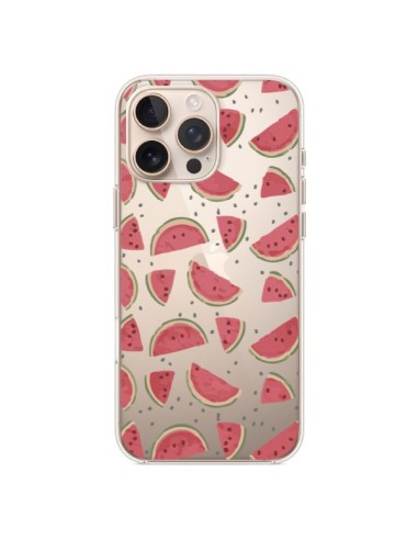 Coque iPhone 16 Pro Max Pasteques Watermelon Fruit Transparente - Dricia Do