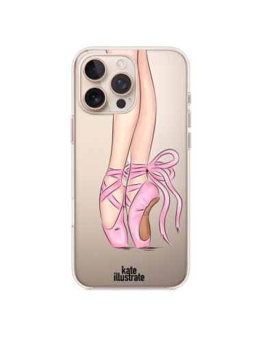 Coque iPhone 16 Pro Max Ballerina Ballerine Danse Transparente - kateillustrate