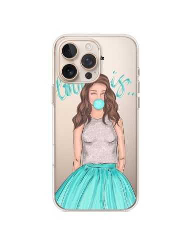 Coque iPhone 16 Pro Max Bubble Girls Tiffany Bleu Transparente - kateillustrate