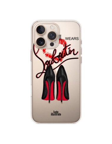 Coque iPhone 16 Pro Max The Devil Wears Shoes Demon Chaussures Transparente - kateillustrate