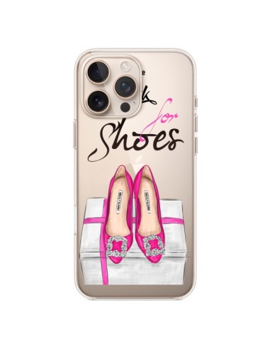 Coque iPhone 16 Pro Max I Work For Shoes Chaussures Transparente - kateillustrate