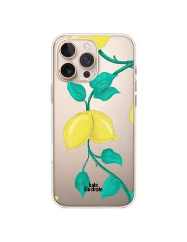 Coque iPhone 16 Pro Max Lemons Citrons Transparente - kateillustrate