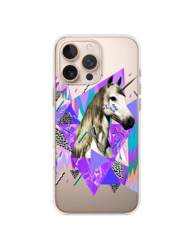 Coque iPhone 16 Pro Max Licorne Unicorn Azteque Transparente - Kris Tate