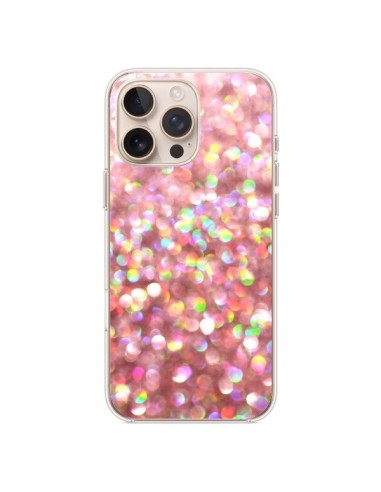 Coque iPhone 16 Pro Max Paillettes Pinkalicious - Lisa Argyropoulos