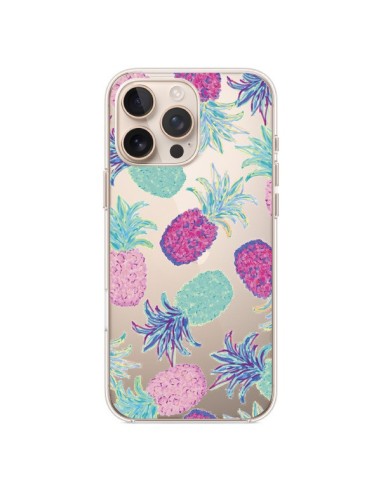 Coque iPhone 16 Pro Max Ananas Pineapple Fruit Ete Summer Transparente - Lisa Argyropoulos