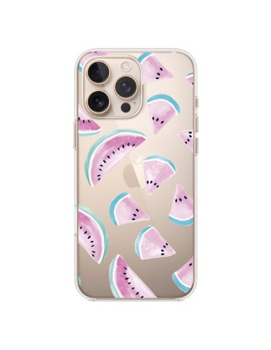 Coque iPhone 16 Pro Max Pasteque Watermelon Fruit Ete Summer Transparente - Lisa Argyropoulos