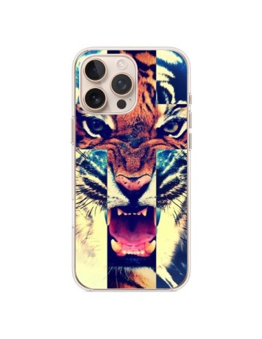 Coque iPhone 16 Pro Max Tigre Swag Croix Roar Tiger - Laetitia