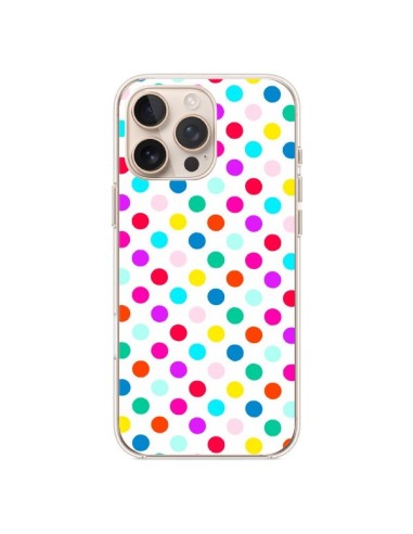 Coque iPhone 16 Pro Max Pois Multicolores - Laetitia