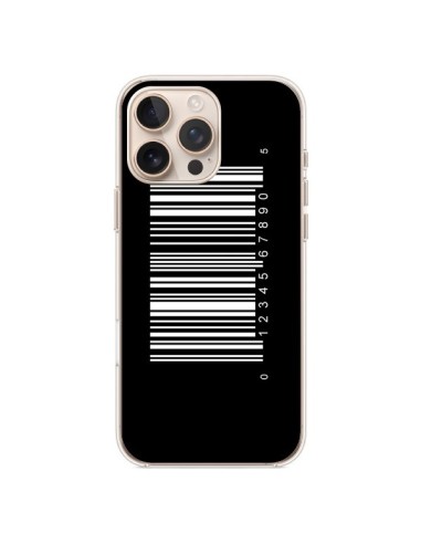 Coque iPhone 16 Pro Max Code Barres Blanc - Laetitia