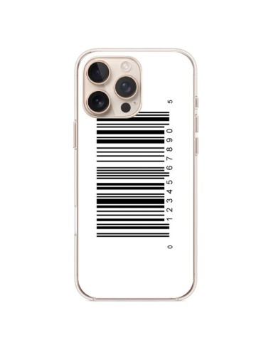 Coque iPhone 16 Pro Max Code Barres Noir - Laetitia