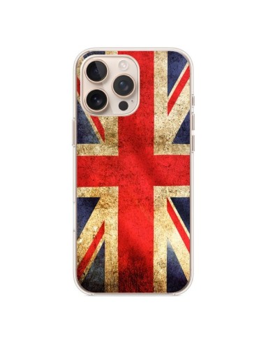 Coque iPhone 16 Pro Max Drapeau Angleterre Anglais UK - Laetitia