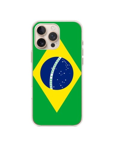 Cover iPhone 16 Pro Max Bandiera Brasile - Laetitia