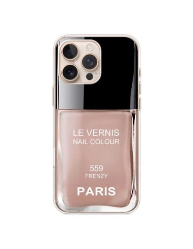 Coque iPhone 16 Pro Max Vernis Paris Frenzy Beige - Laetitia