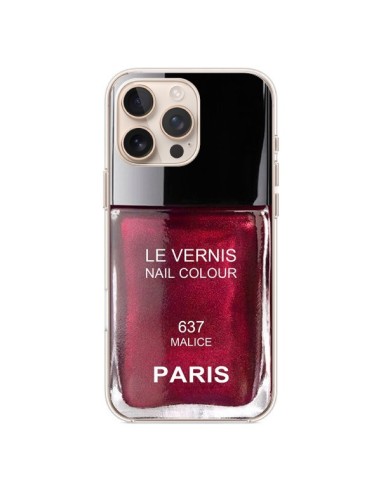 iPhone 16 Pro Max Case Nail polish Paris Malice Purple - Laetitia