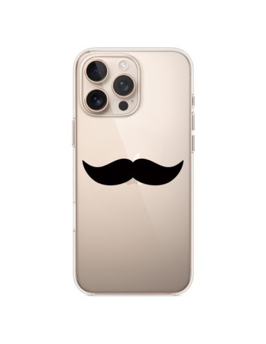 Coque iPhone 16 Pro Max Moustache Movember Transparente - Laetitia