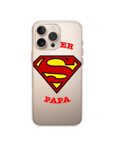 Coque iPhone 16 Pro Max Super Papa Transparente - Laetitia