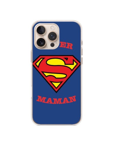 Coque iPhone 16 Pro Max Super Maman Superman - Laetitia