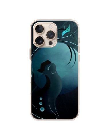 Coque iPhone 16 Pro Max Chat Clair de Lune Moonlight - LouJah