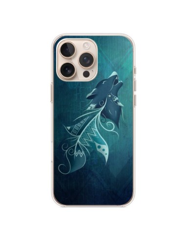 Coque iPhone 16 Pro Max Wolfeather Plume Loup - LouJah