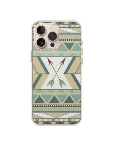 Coque iPhone 16 Pro Max Aztec Pattern Arrows Fleche Azteque Tribal - LouJah