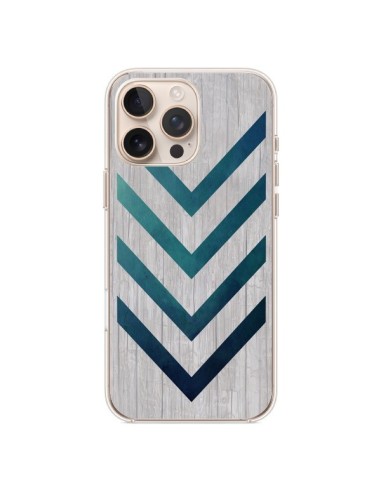 Coque iPhone 16 Pro Max Blue Arrow Wood Fleche Bois - LouJah