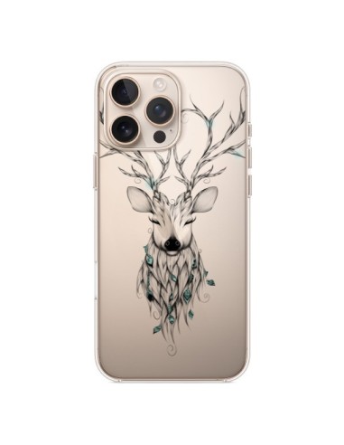 Coque iPhone 16 Pro Max Cerf Poétique Transparente - LouJah