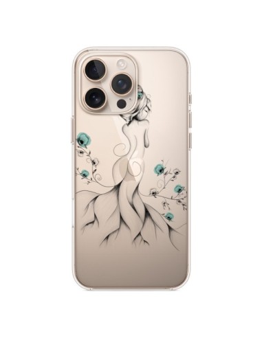 Coque iPhone 16 Pro Max Princesse Fleurs Transparente - LouJah